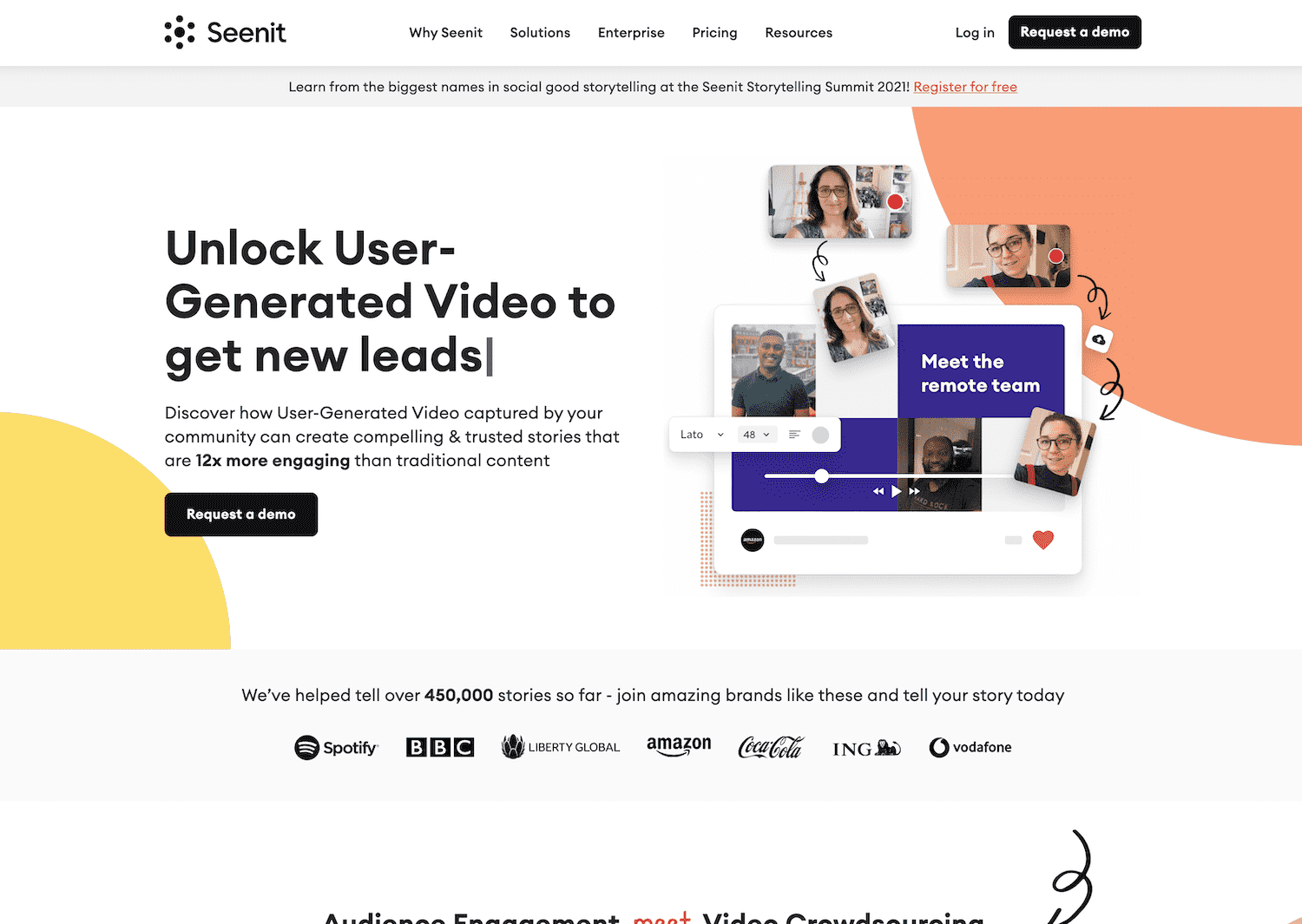 Design, built, and CRO for the new Seenit marketing site